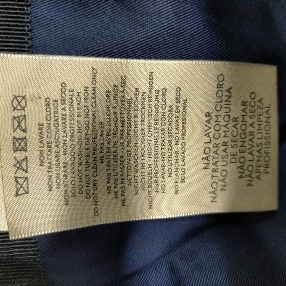 100% Authentic Gucci Cap GG Canvas Sherry Line Navy Blue Polyester - Picture 8 of 9
